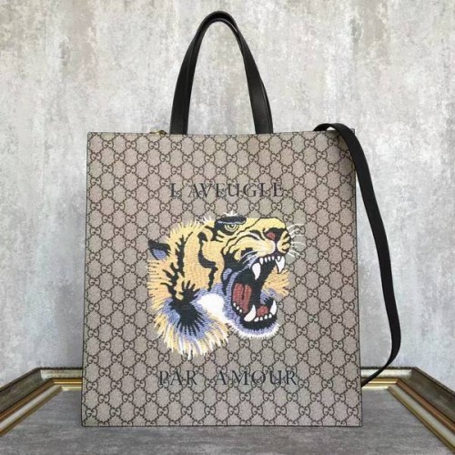 Чанта Gucci Now GG Canvas Tote 450950 Tiger