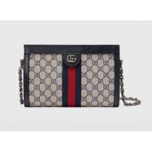 Малка чанта за рамо Gucci Ophidia GG 503877 синя