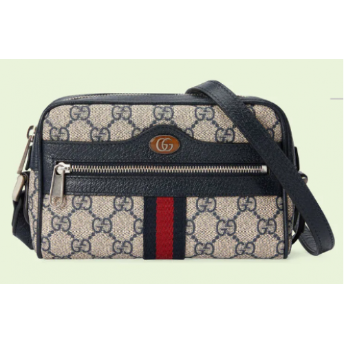 Мини чанта Gucci Ophidia GG 517350 Сапфирено синьо