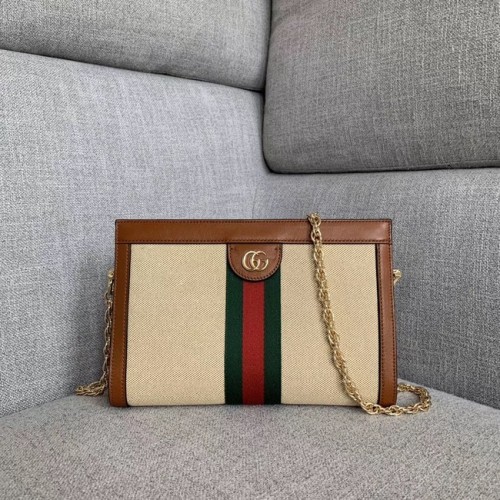 Малка чанта за рамо Gucci Ophidia GG 503877 Бежова