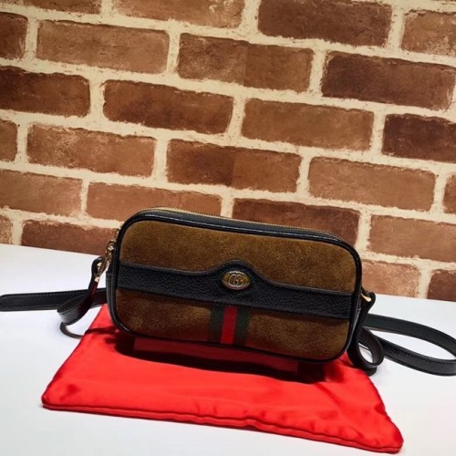 Мини чанта Gucci Ophidia GG 546597 кафява кадифена