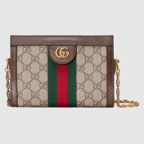 Мини чанта през рамо Gucci Ophidia 602676 кафява