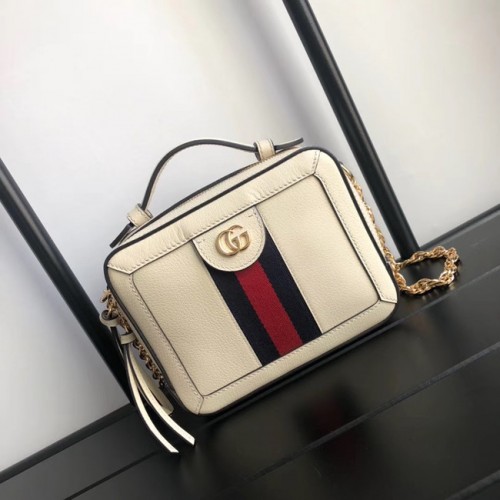 Чанта за рамо Gucci Ophidia серия GG Mini 602576 бяла