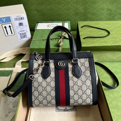 Малка чанта Gucci Ophidia GG 547551 синя
