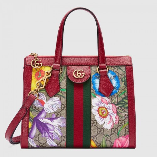 Малка чанта Gucci Ophidia GG 547551 червена