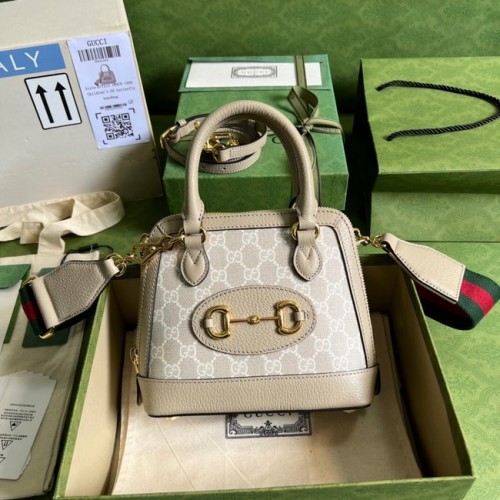 Малка чанта Gucci Ophidia с горна дръжка и мрежа 677212 Бежова