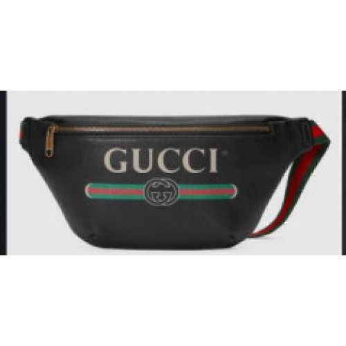 Gucci Оригинална чанта с джоб от телешка кожа 493869 Черна