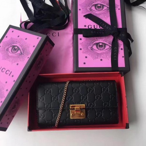 Портфейл Gucci Padlock Continental 453506 черен