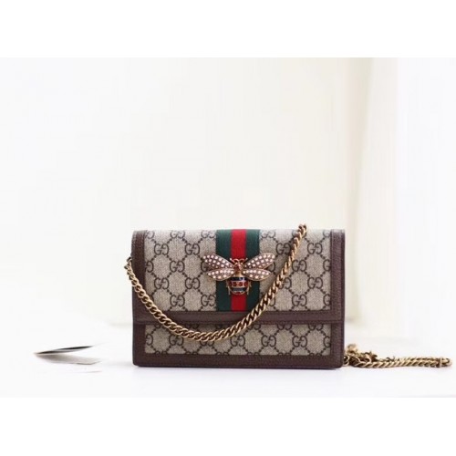 Мини чанта Gucci Queen Margaret GG 476079 кафява