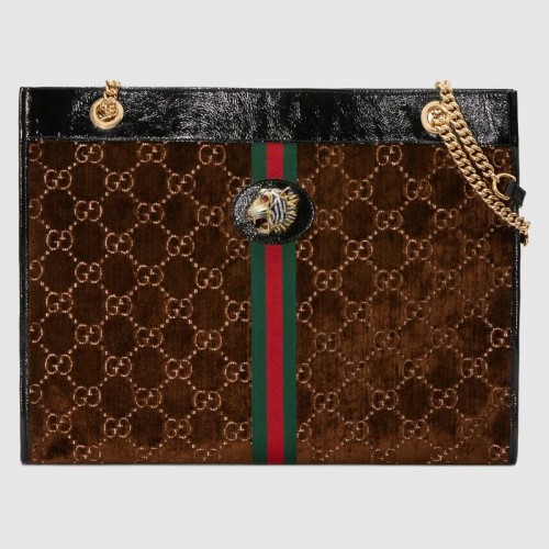 Голяма чанта Gucci Rajah 537219 Кафява