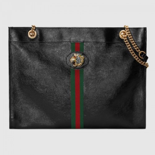Голяма чанта Gucci Rajah 537219 черна