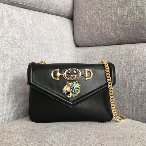 Малка чанта през рамо Gucci Rajah 537243 черна