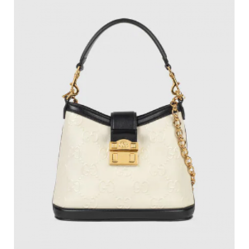 Чанта за рамо Gucci Small GG 675788 бяла