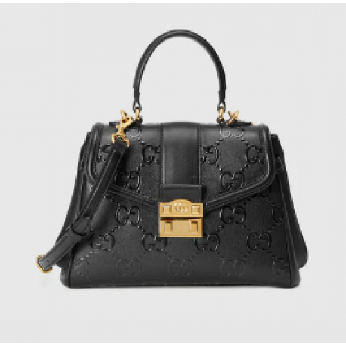 Малка чанта Gucci с горна дръжка GG 675791 черна