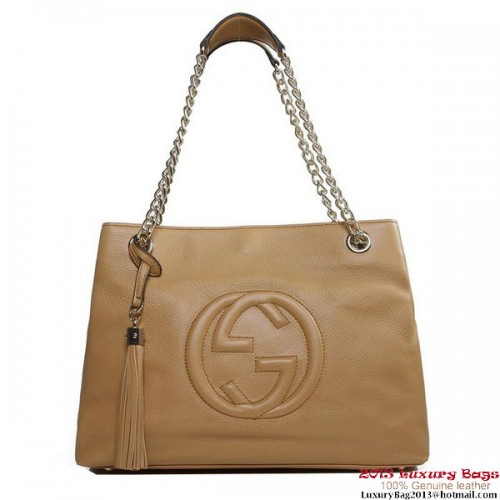 Чанта Gucci Soho Medium Tote 308982 цвят кайсия