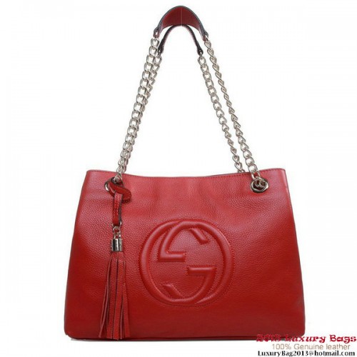 Чанта Gucci Soho Medium Tote 308982 червена