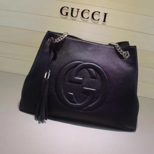 Чанта Gucci Soho Medium от телешка кожа 308982 черна