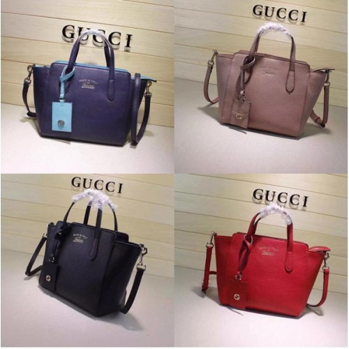 Кожени чанти Gucci Swing mini с горна дръжка 368827