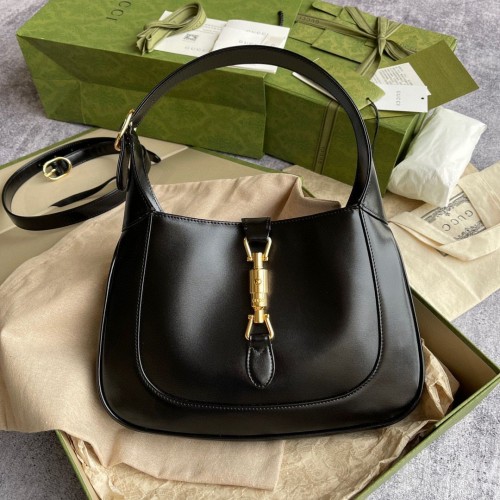 Чанта Gucci Vintage Jackie 1961 Original Leather Hobo 636709 Черна