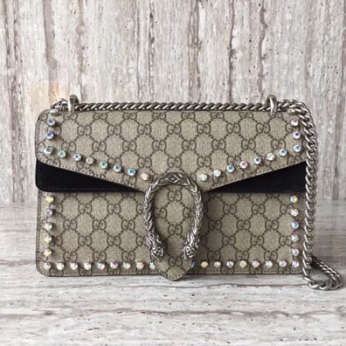 Чанта за рамо Gucci Dionysus Small GG 400249 Черна