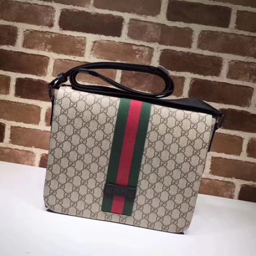 Чанта през рамо Gucci GG Supreme 475432 Кафява