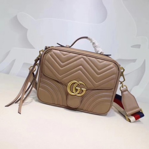 Малка чанта за рамо Gucci GG Marmont 498100 Кайсия