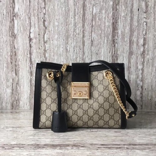 Чанта за рамо Gucci Padlock Small GG 498156 Черна