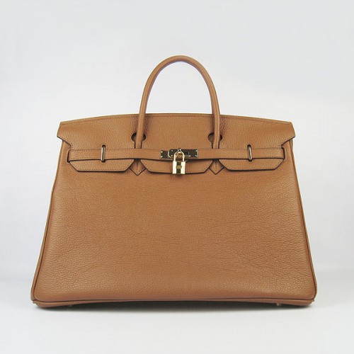Hermes Birkin 40CM Togo чанта светло кафе 6099 злато