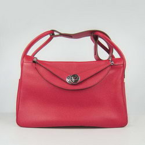Чанта за рамо Hermes Lindy 34 см 6208 червена