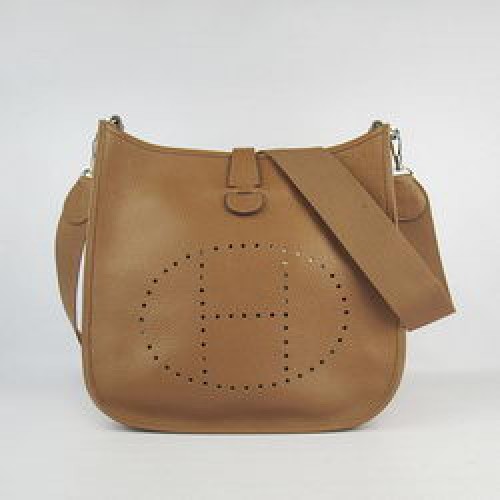 Чанта Hermes Evelyne Messenger 6309 Светло кафе