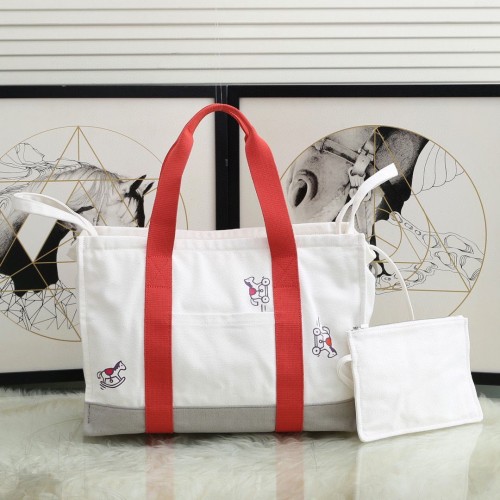 Пазарска чанта Hermes Adada Nappy Canvas H5635 Orange