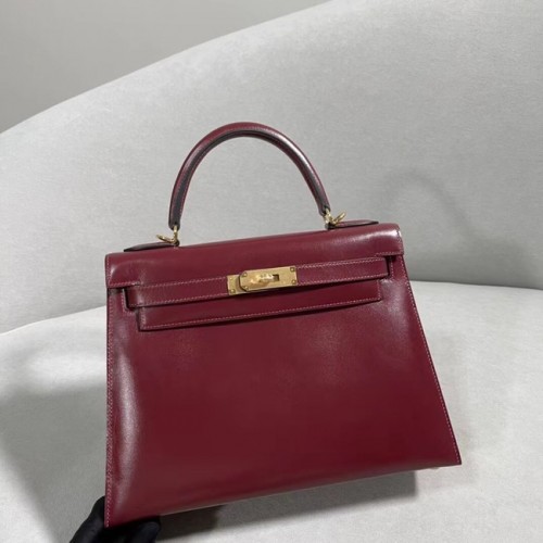 Hermes BOX Leather KL28 Бордо