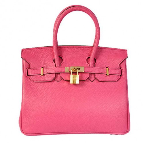 Чанти Hermes Birkin 25 см, цвят праскова, цвят Togo, кафяви