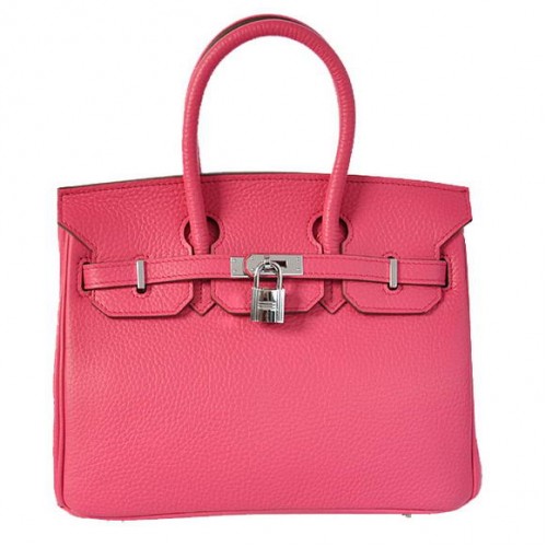 Hermes Birkin 25 см чанта Togo кожа праскова сребро