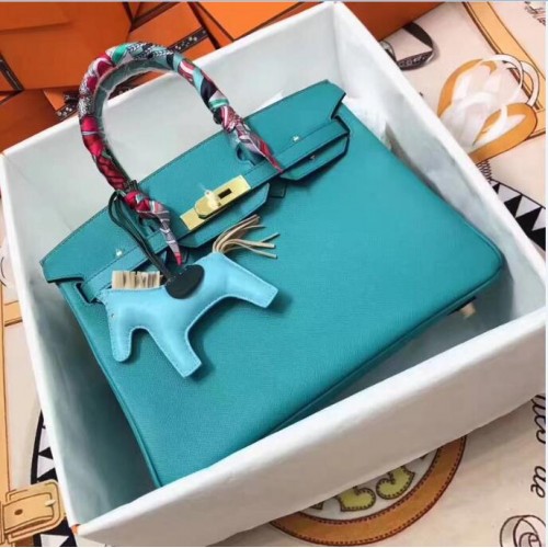 Hermes Birkin 30CM оригинална кожена чанта 1788 синя