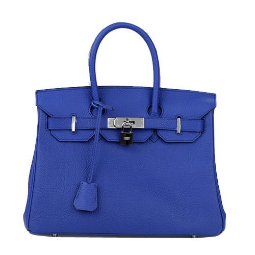 Hermes Birkin 30 см чанта от оригинална кожа H30 сребърна