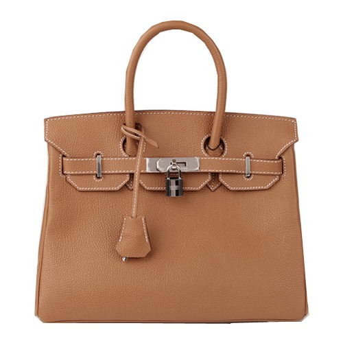 Hermes Birkin 30 см чанта от естествена кожа H30 сребриста