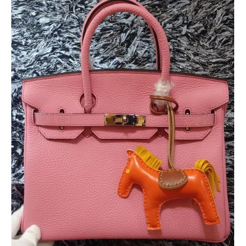 Чанта Hermes Birkin 30 см от кожа Litchi H30LI Cherry