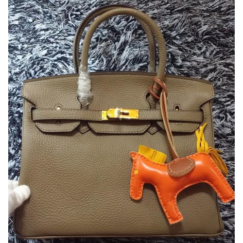 Hermes Birkin 30CM чанта Tote Litchi Leather H30LI Khaki