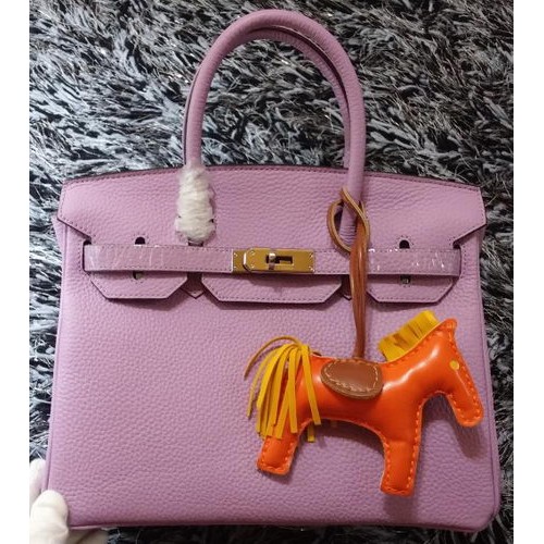 Чанта Hermes Birkin 30 см, кожа, личи H30LI, лавандула