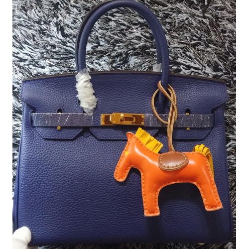 Чанта Hermes Birkin 30 см от кожа Litchi H30LI Royal