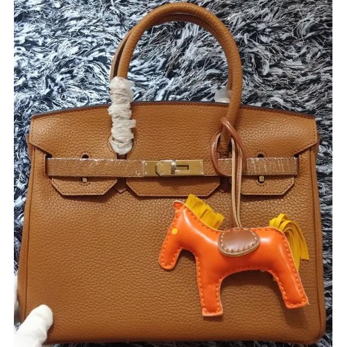 Чанта Hermes Birkin 30 см от кожа, личи H30LI, пшеница