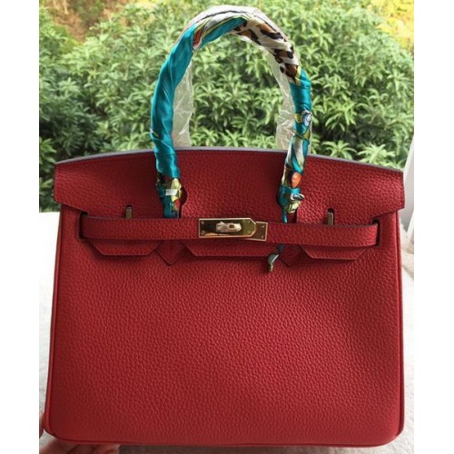 Hermes Birkin 30 см чанта от телешка кожа BK30 злато