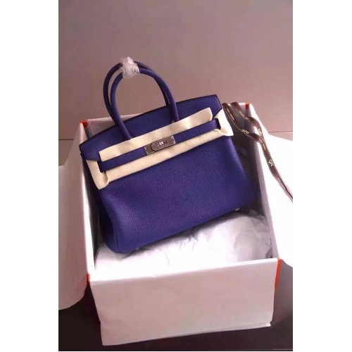 Hermes Birkin 35CM 30CM Чанта от зърнеста кожа H35H30 Синя