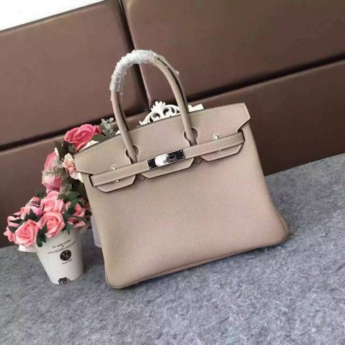 Чанта Hermes Birkin 35 см 30 см, зърнеста кожа H35H30 сива