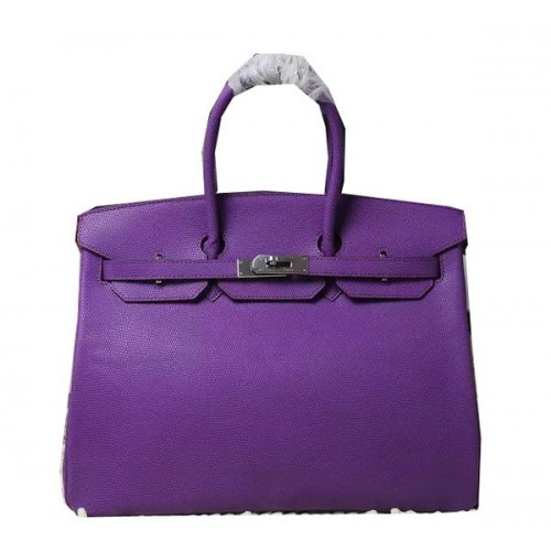 Hermes Birkin 35CM 30CM чанта от кожа Lizard H35H30 в лилаво