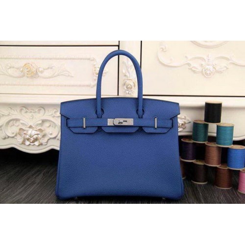 Hermes Birkin 35CM 30CM чанта от оригинална кожа HB35O синя