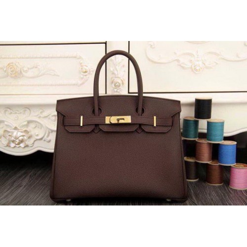 Hermes Birkin 35CM 30CM чанта от оригинална кожа HB35O кафява