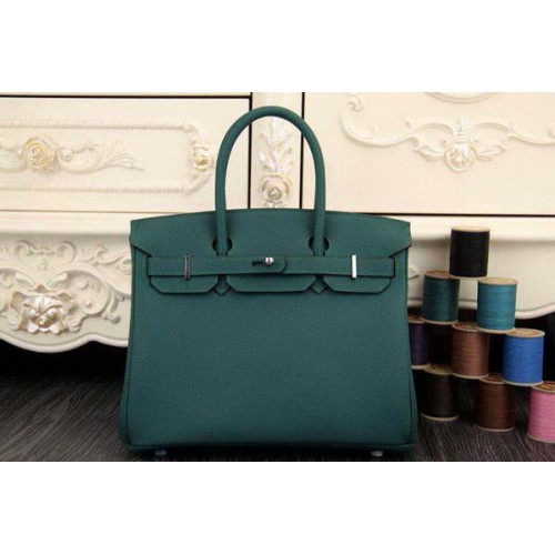 Hermes Birkin 35CM 30CM чанта от оригинална кожа HB35O тъмнозелена