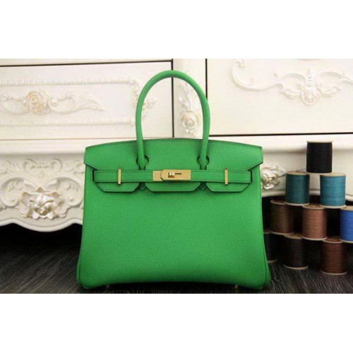 Hermes Birkin 35 см 30 см чанта от оригинална кожа HB35O зелена